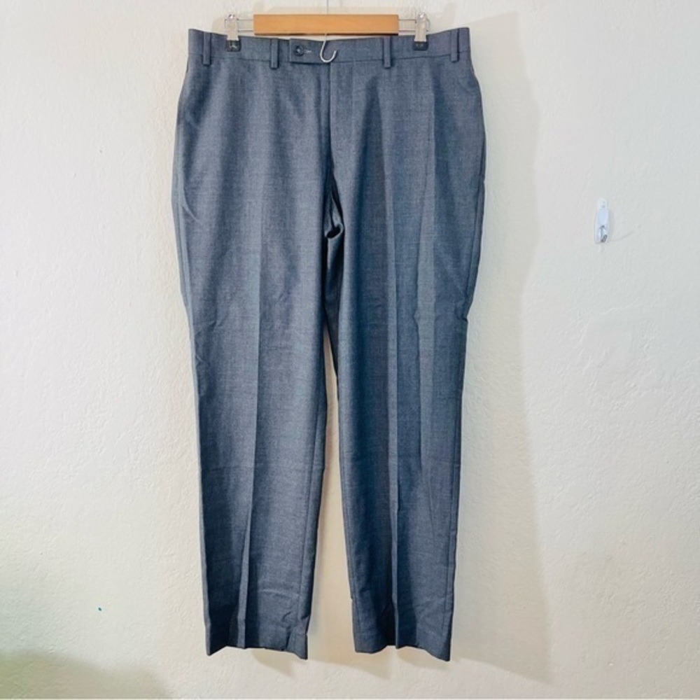 Calvin Klein High Rise Dress Pants Men Size 35 Gray Pockets Career Office